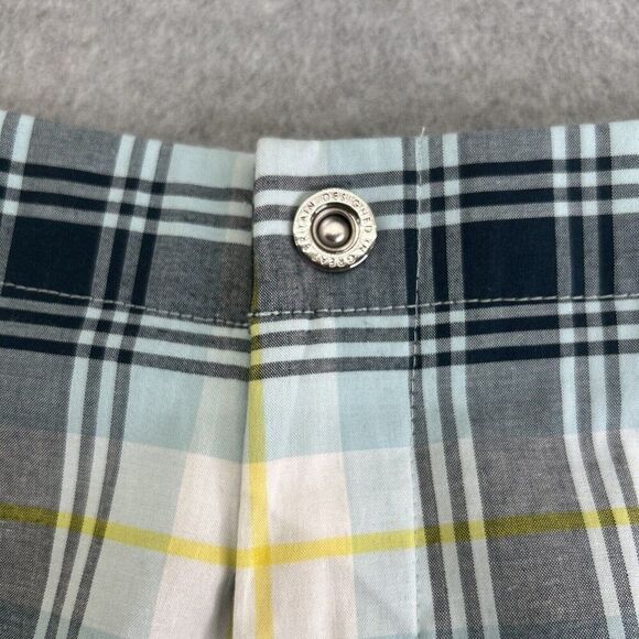 IJP Ian Poulter Designs Plaid Shorts Size 34 x 10 Golf Casual Colors Blue White - Picture 5 of 11